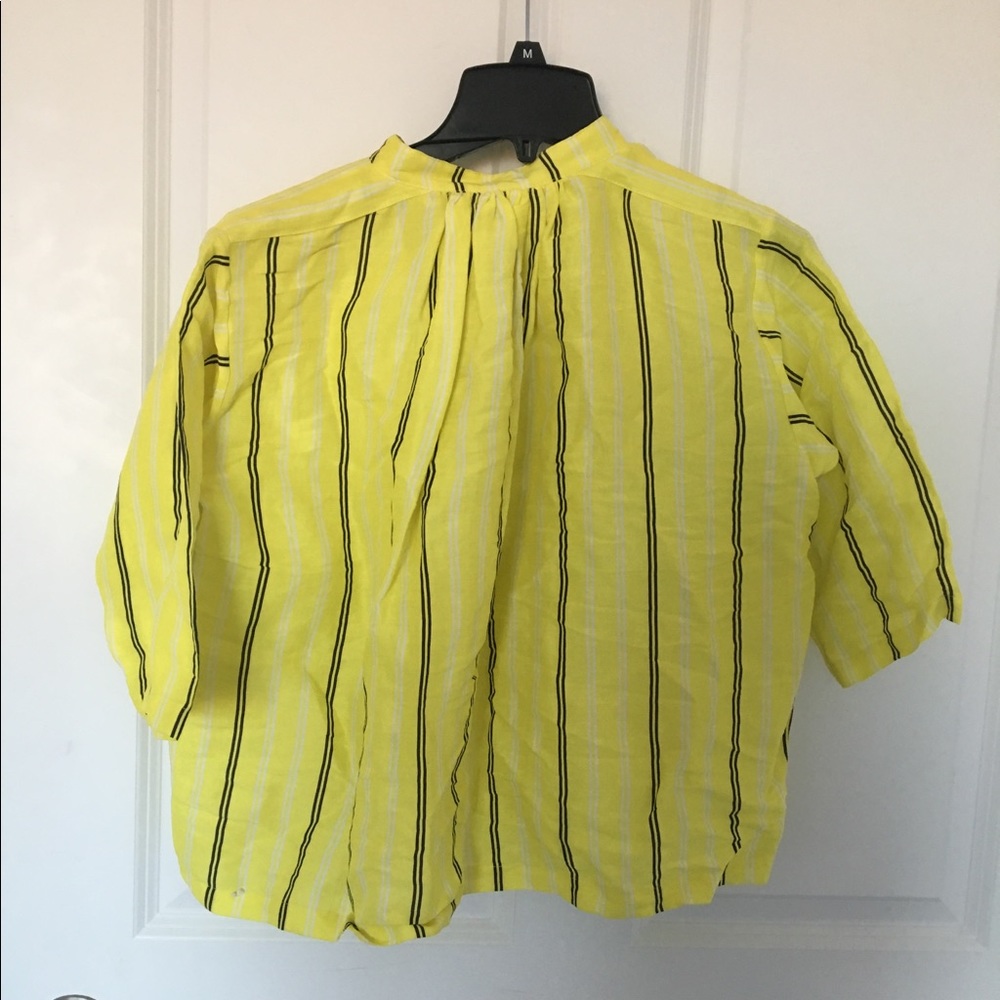 Apiece Apart Agata Stripe Shirred Blouse - Picture 4 of 4